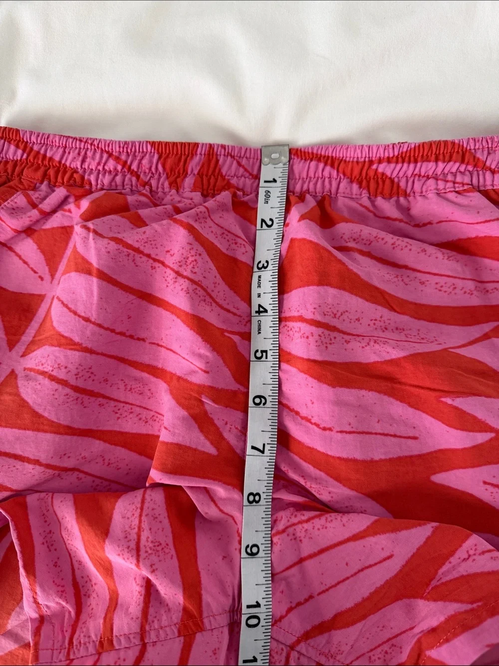 Patagonia Women’s Baggies Shorts Eucalyptus Fronds Catalan Coral Print Medium